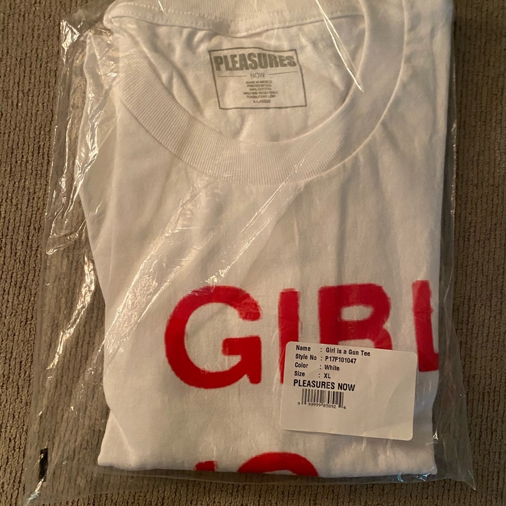 Pleasures A girl is a Gun t shirt. White OG. Xl